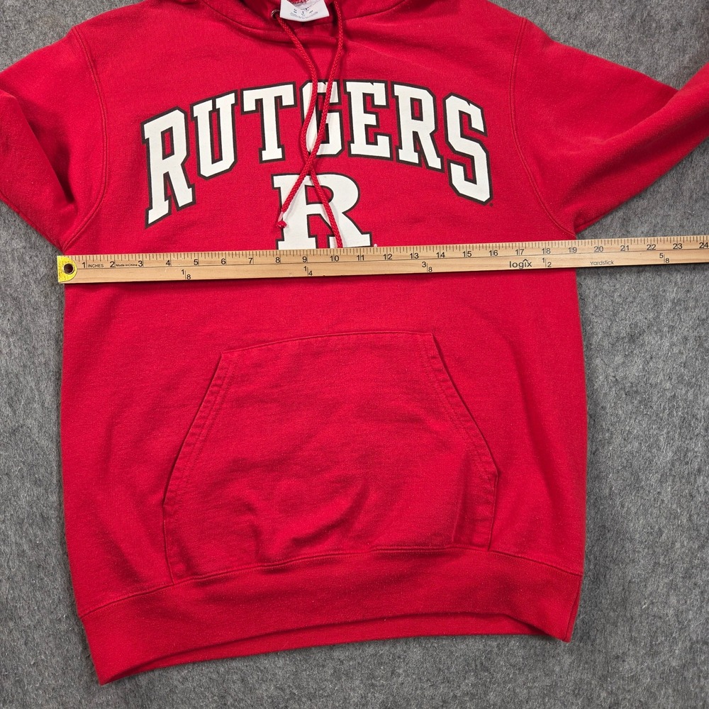 Rutgers University Hoodie Mens Small Red Scarlet Knights Champion Sweatshirt - Picture 6 of 7